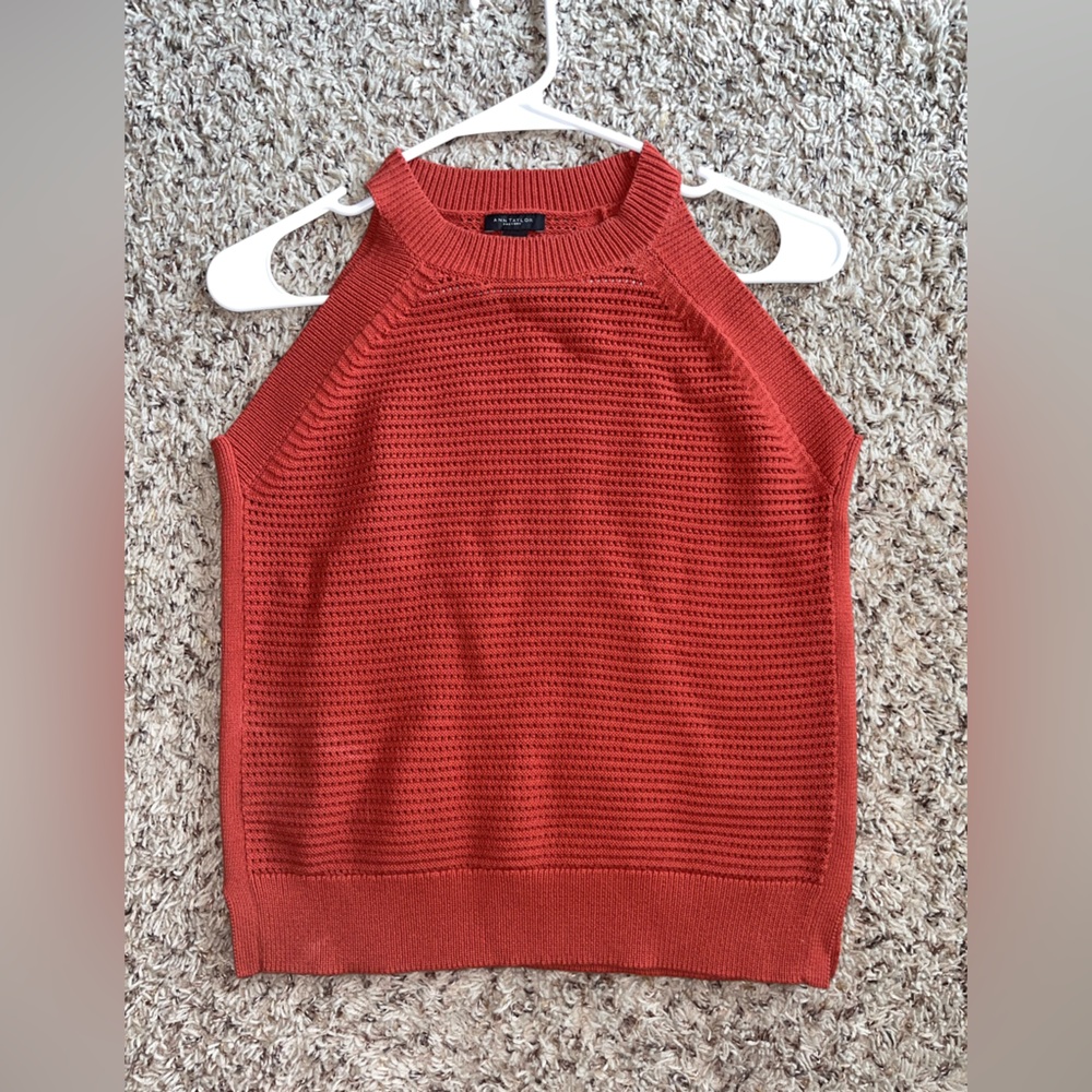 Ann Taylor Orange Sweater Top